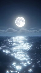 Moonlight reflecting on ocean