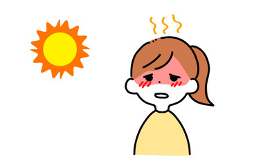 熱中症になっている女の子