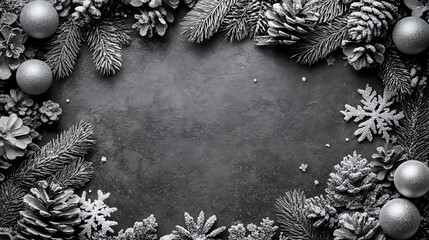 Silver Christmas Decor Frame