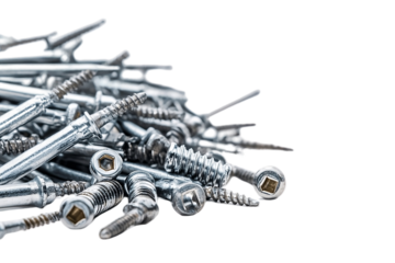 Sturdy fasteners for secure assembly Isolated on white background or PNG background .