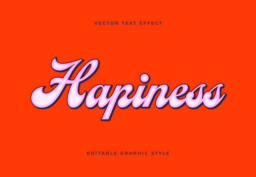 Pink And Orange Elegant Script Font Cursive Vintage Text Effect