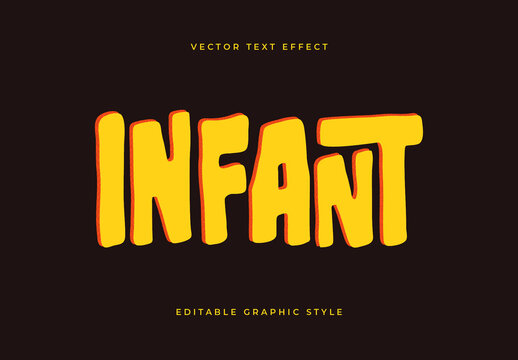 Yellow and Orange Bold Playful Font Exaggerated Chunky Text Effect