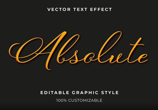 Orange And Black Elegant Cursive Font Flowing Delicate Text Effect