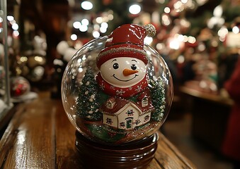 Christmas Ornament Snow Globe Display