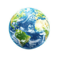 Obraz premium Vibrant of the Earth Globe Showcasing Global Continents and Oceans