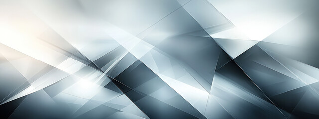 Fototapeta premium Abstract Transparent Polygon Background with Light Beams and Overlapping Shapes 