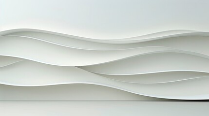 Abstract white wavy shapes