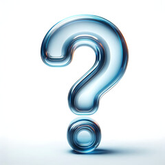 Naklejka premium Glass Question Mark Icon