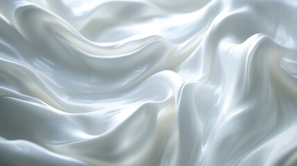 Obraz premium Shiny White Satin Fabric with Smooth Elegant Folds 