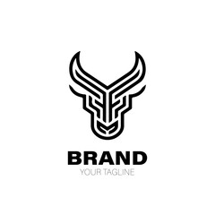 Obraz premium Minotaur Logo. Minotaur Logo Design. Minotaur Logo Brand. Minotaur Logo Vector Design Isolated on White Background