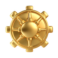 Obraz premium Golden malware scan icon
