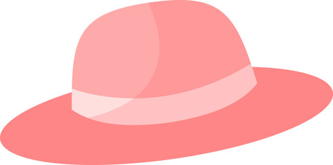 Stylized Beach Hat Illustration