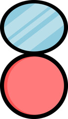 Oval Mirror Illustration