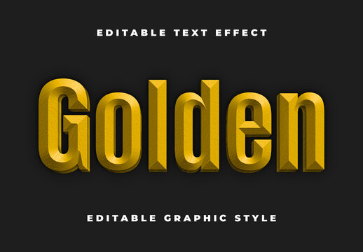 Gold Bevel Font Bold 3D Chiseled Text Effect