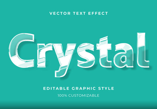 White Glossy Transparent Shiny Decorative Text Effect