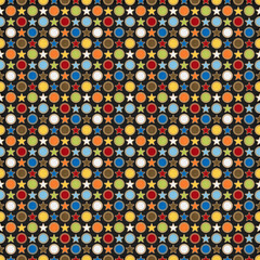 Seamless geometric stars pattern, repeat stars celebration background and sky stars pattern