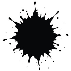 chaotic ink splatters silhouette vector design
