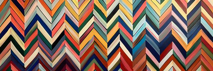 Dynamic Zigzag Patterns: An Exploration of Color, Complexity, and Movement on a Canvas