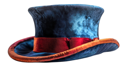 Uncle Sam hat in a patriotic design on a white background