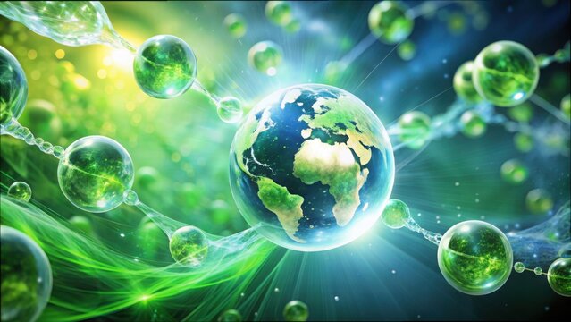 Transformation of CO2 into H2O and O2 in a Vibrant Artistic Scene