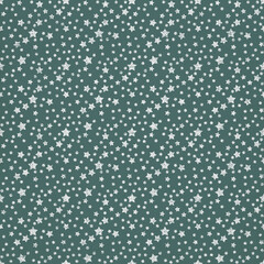 Seamless floral stars pattern, celebration background and ornamental stars pattern