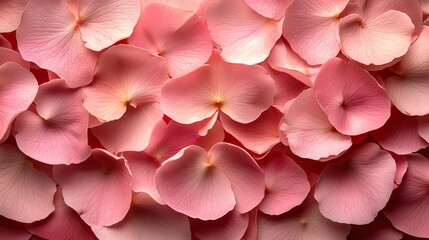 Naklejka premium Gently overlapping, soft pink petals create a delicate and romantic background perfect for Valentine's Day, Mother's Day, or any spring occasion.