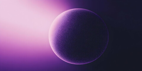 Abstract Illustration of Purple Sphere Against Gradient Background