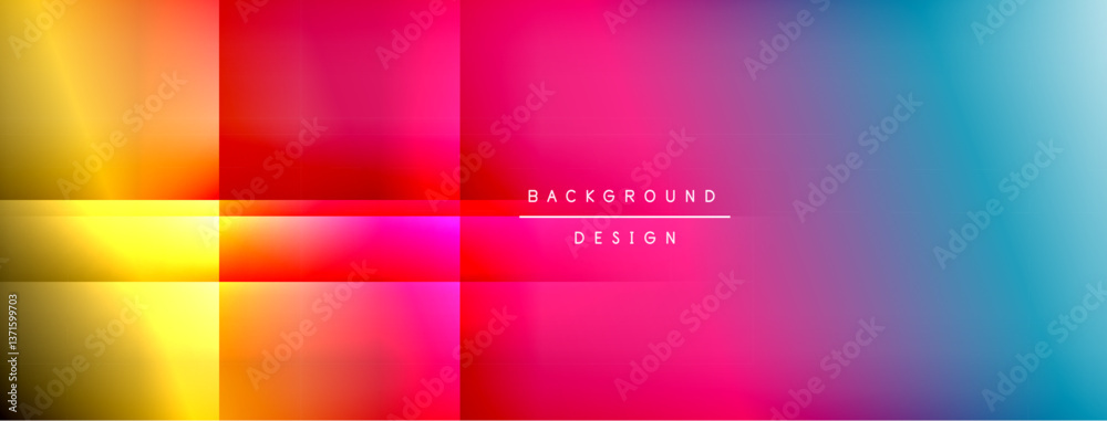 Poster Colorful gradient with lines made of shadow and light. Creative background