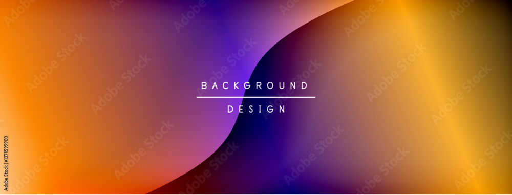 Poster Bright rainbow style color gradient with curve round shape line background. Vector Illustration For Wallpaper, Banner, Illustration, landing page