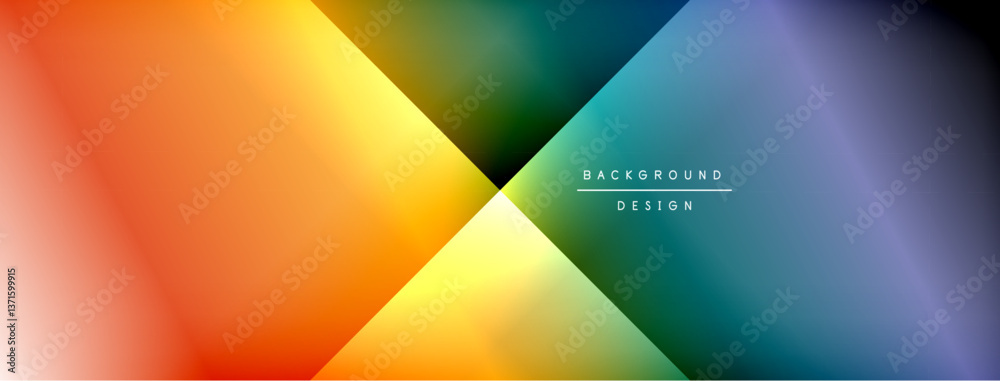 Poster Colorful gradient with lines made of shadow and light. Creative background