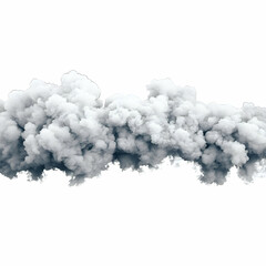 Abstract Smoke Cloud Illustration in Gray Tones on White Background Photo