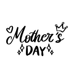 Mother&rsquo;s Day Lettering Calligraphy on Transparent Background