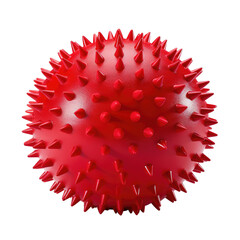 Red Spiky Massage Ball on transparent background