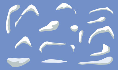 Obraz premium set of snow parts with various shapes