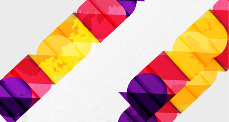 Obraz premium Squares, circles and triangles and grainy noisy texture. Vector Illustration For Wallpaper, Banner, Background, Card, Book Illustration, landing page