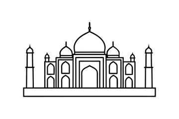 taj mahal vector illustration