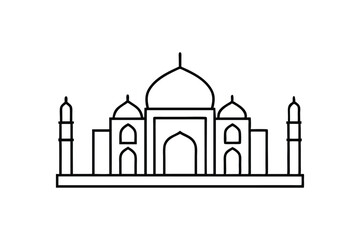 taj mahal vector illustration