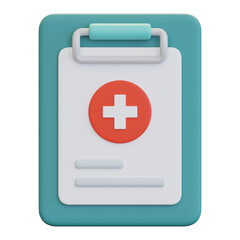 medical document 3D icon graphic