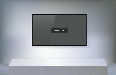TV room Interior concept, vector illustration