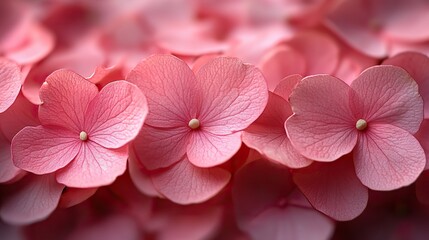 Fototapeta premium Overlapping, soft pink petals create a delicate and romantic background perfect for Valentine's Day, Mother's Day, or any spring occasion celebrating love and beauty.