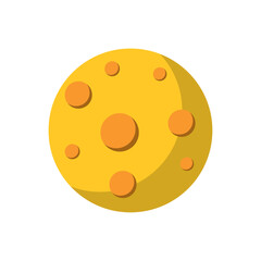 Vector image of a full moon icon on a white background
