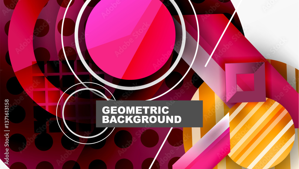 Poster Dynamic complex geometric abstract background