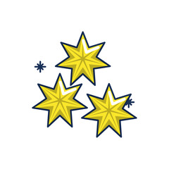 Vector image of a star icon with a white background