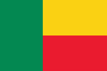 Flag Of Benin, Benin flag, National flag of Benin.
