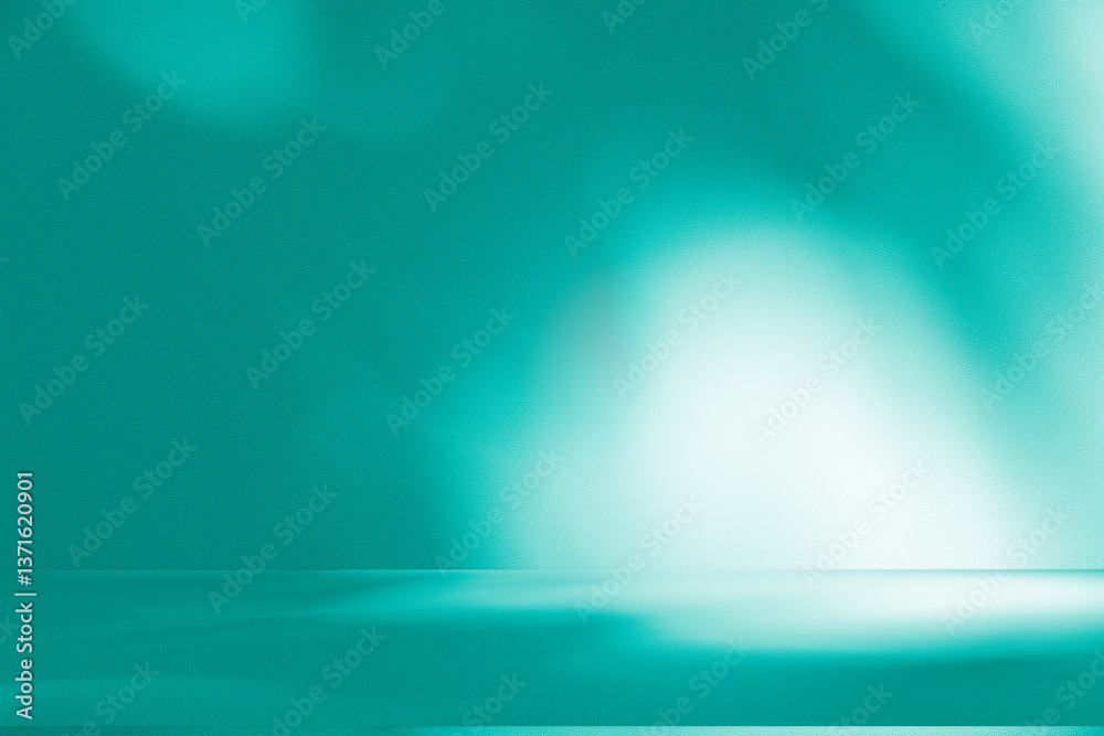 Aufkleber Wall interior background, studio and backdrops show products. with leaf shadow from window color green and white. background for text insertion and presentation of product	