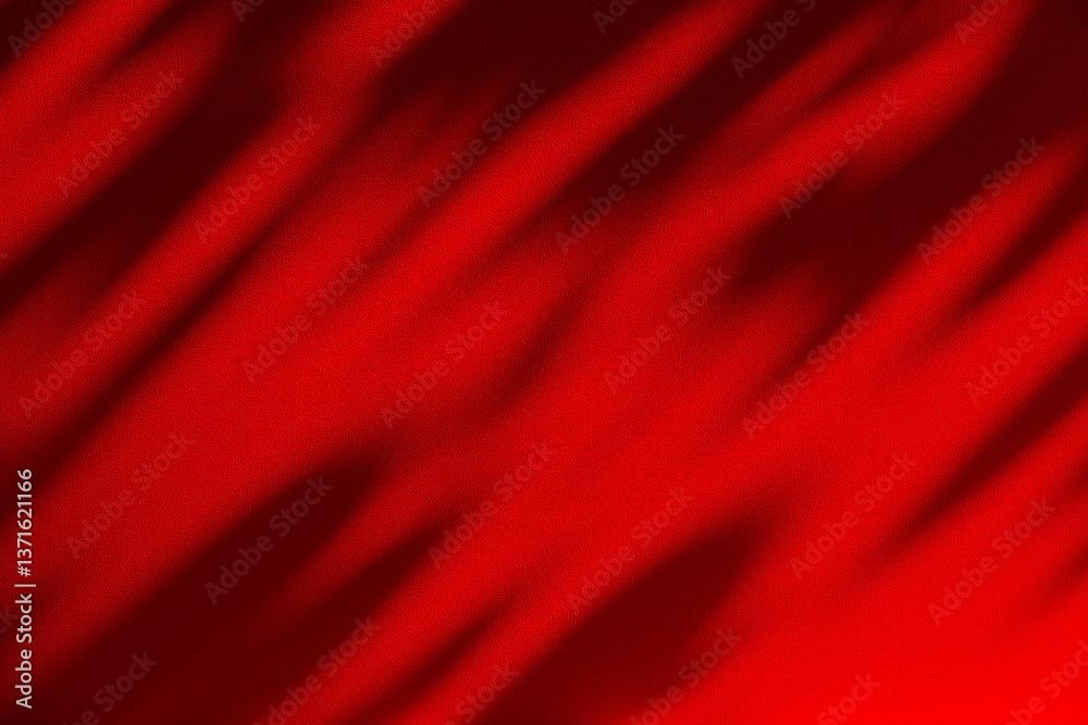 Poster Wall interior background, studio and backdrops show products.with shadow from window color Red background for text insertion and presentation product	