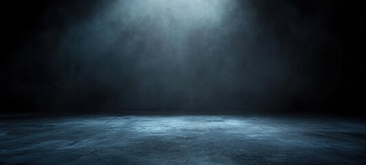 Dark Plaster Studio Background with Textured Floor for Interior Decoration and Product Display