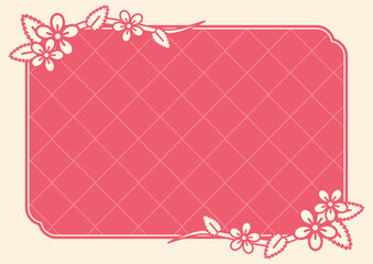 レトロな斜め線の模様のフレーム