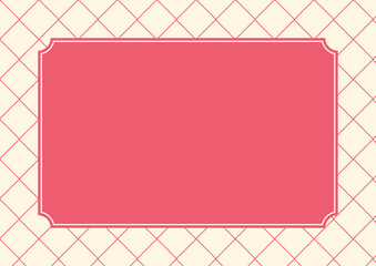 レトロな斜め線の模様のフレーム