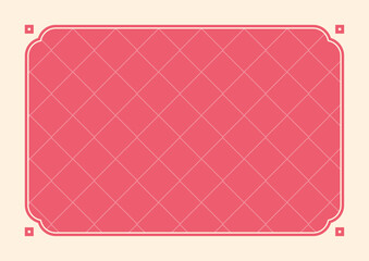 レトロな斜め線の模様のフレーム